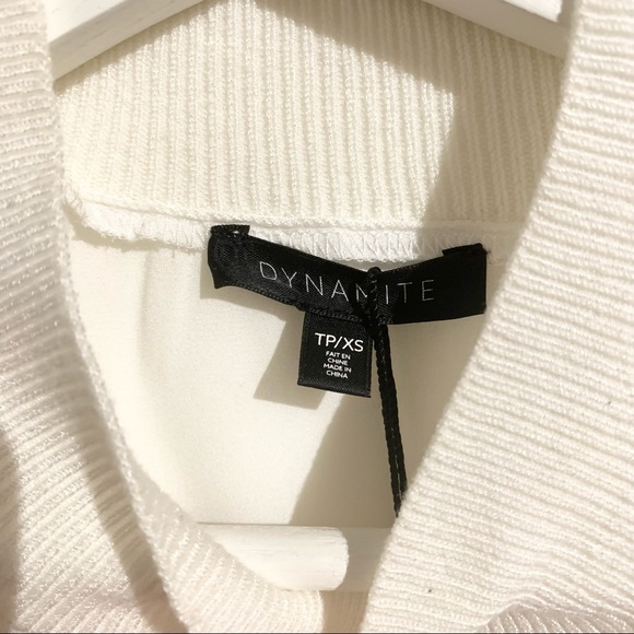 DYNAMITE Semi-Sheer Sleeveless Chiffon Blouse NWT - Picture 8 of 13